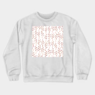 Blush Pink Minimalist Leaves Crewneck Sweatshirt